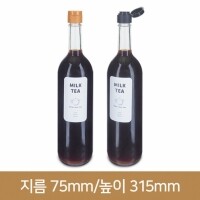 유리병 (똑딱이마개) 와인750ml(투명스크류)(A)
